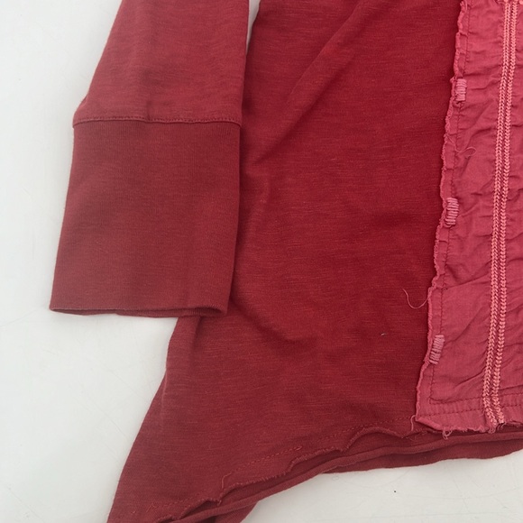 Soft Surroundings Small Natalia Tunic Red Embroidered Asymmetrical Hem #2AB14 - Picture 6 of 10